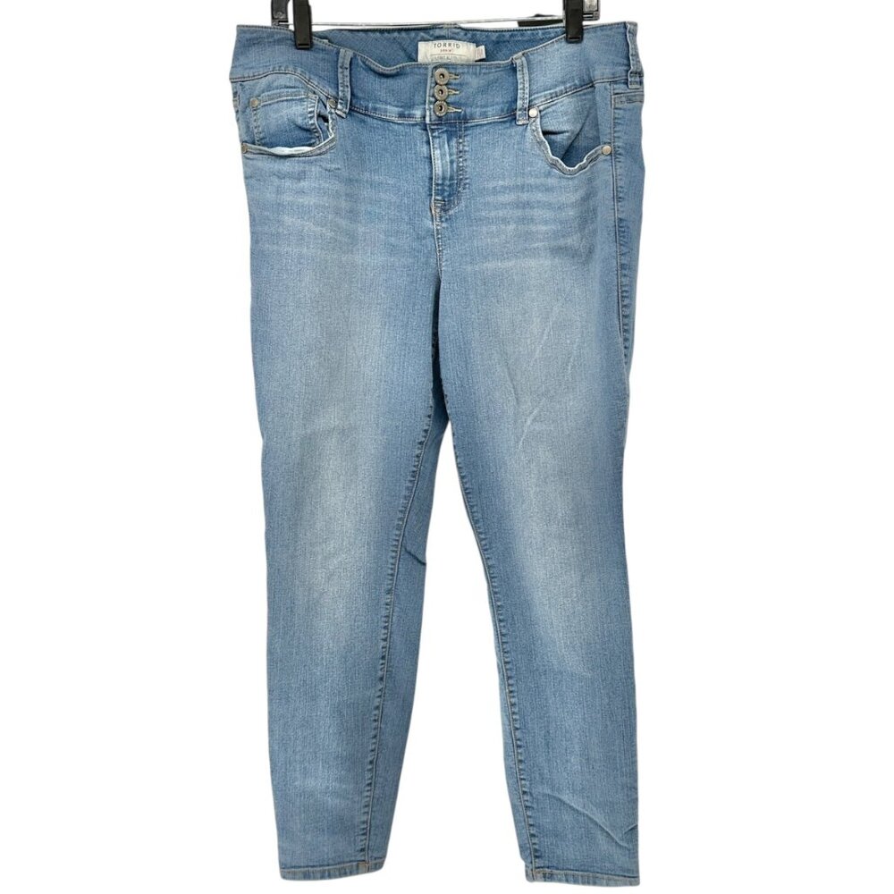 Torrid Jeggings Womens 18R Denim Light Wash Stretch Cotton Blend Mid Rise Skinny